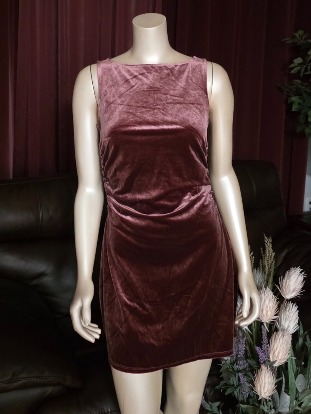 Burgundy Velvet Dress!